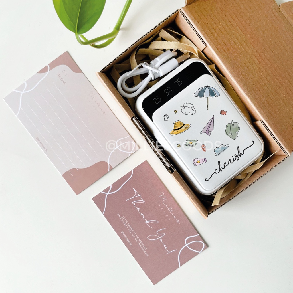 Power Bank Custom UV Print - Powerbank 20000 mAh - kado unik