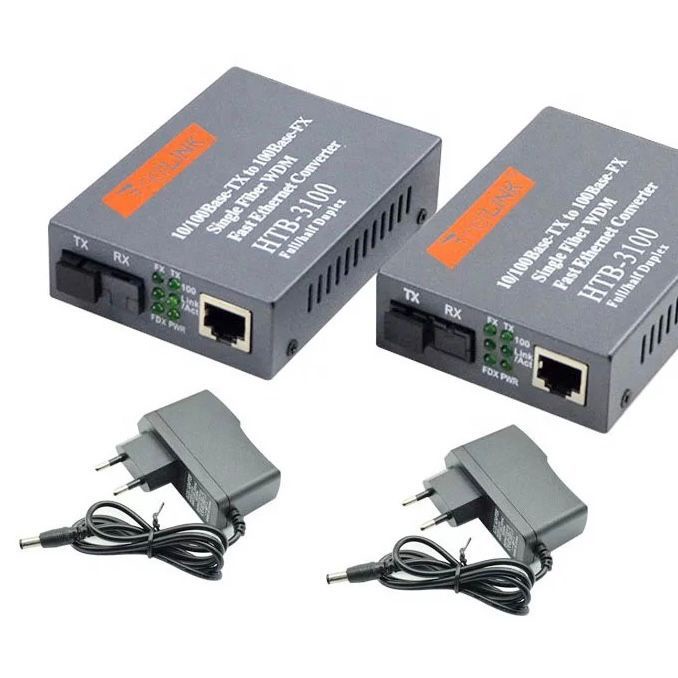 HTB-3100A / B 100Mbps RJ45 Optical Media Converter fiber optik/ Konverter Fiber Optikal 10 ASLI BERKUALITAS