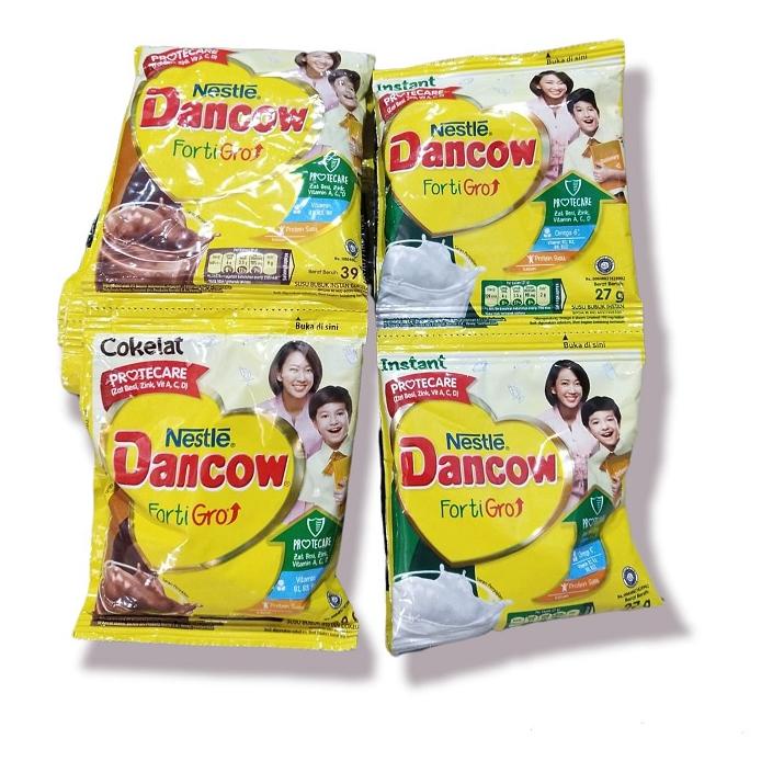 

Limited - Dancow Susu Bubuk Instant FortiGro 10 Sachet 1 RENCENG PUTIH & COKLAT