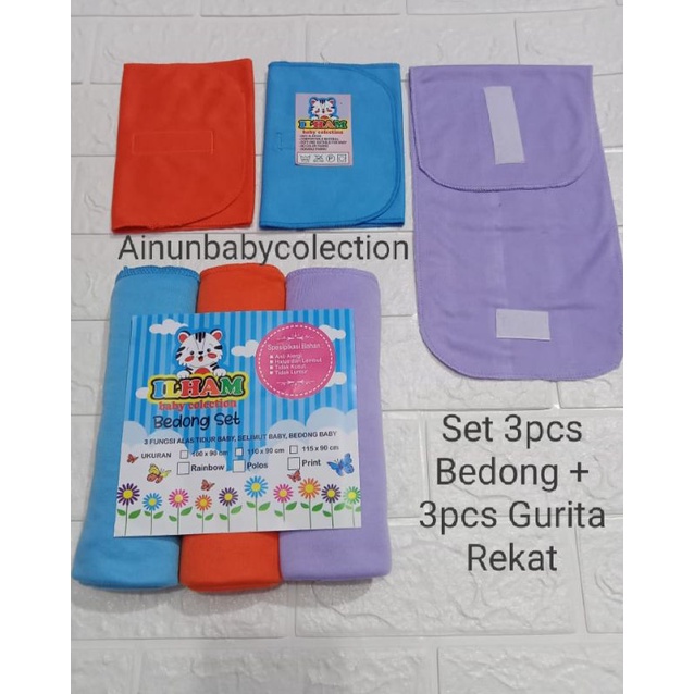 PROMO !!! Terbaru !! set 3pcs bedong + 3pcs gurita rekat