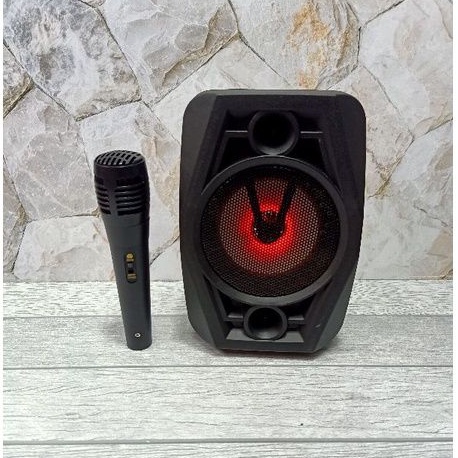 COD Speaker Bluetooth Portable Fleco F-416/F-417 Plus Microphone Karaoke