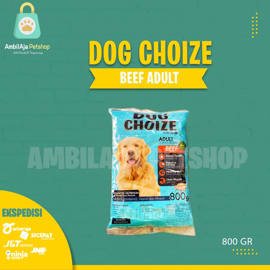 Makanan Anjing kering murah Dog Choize 800g All Varian