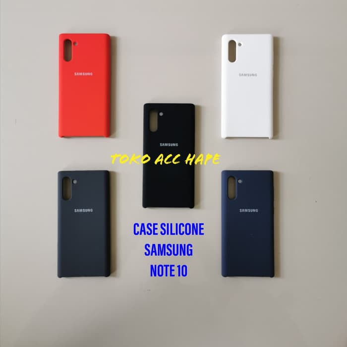 SILICONE CASE SAMSUNG NOTE 10 COVER SILIKON PREMIUM ORIGINAL TERMURAH