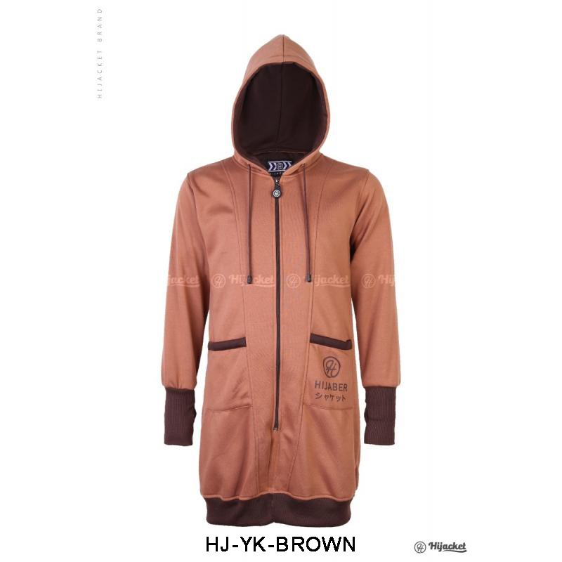 ⛔️ CUCI GUDANG ⛔️ HIJACKET ORIGINAL YUKATA JAKET WANITA JAKET MUSLIMAH HIJABER NO.1 INDONESIA !-BROWN (COKELAT)