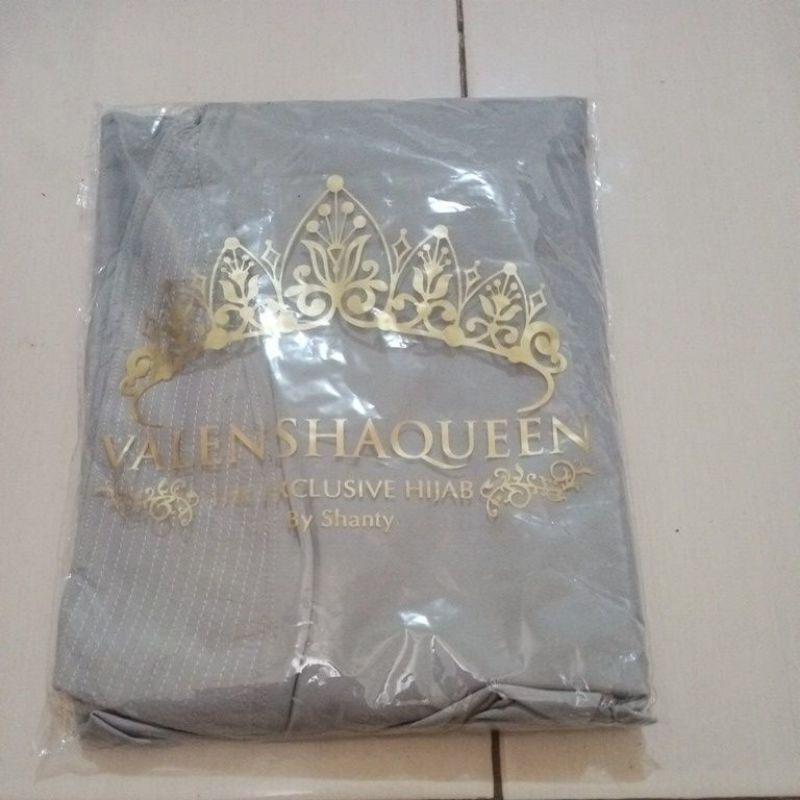 KHIMAR JERSEY JUMBO V KHIMAR SYARI SIZE L VALENSHAQUEEN VALENSHA QUEEN GROSIRJILBAB-Abu Silver