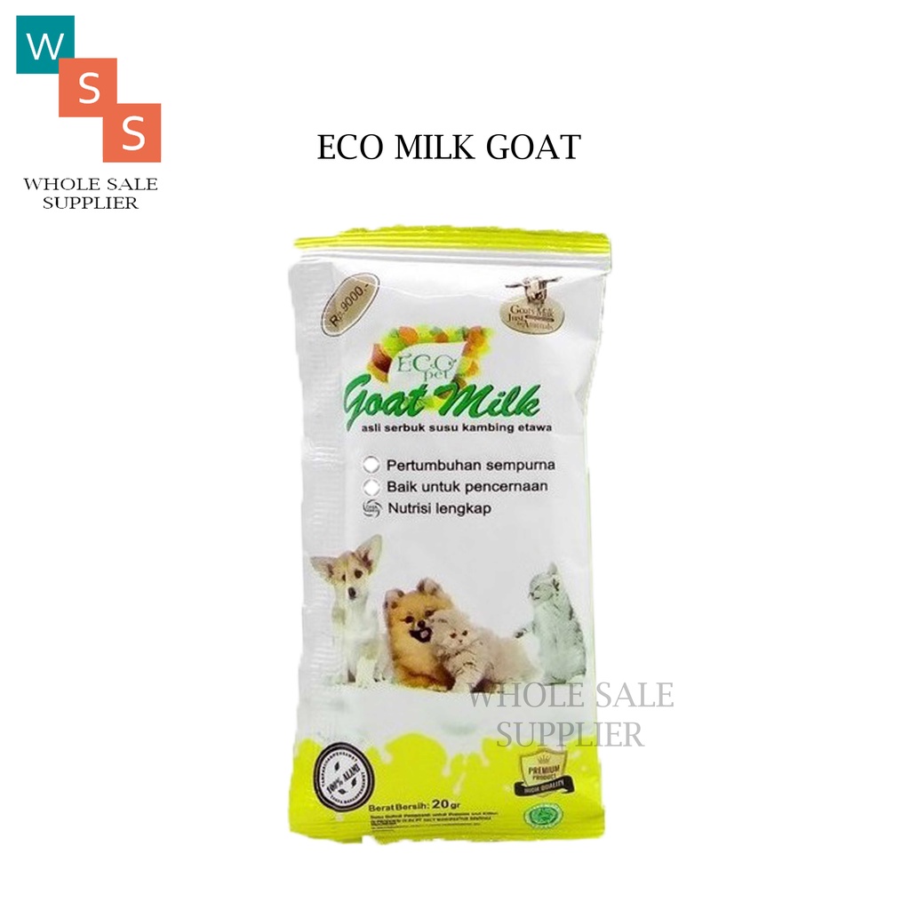 SUSU ECO MILK GOAT 20GR UNTUK KUCING &amp; ANJING