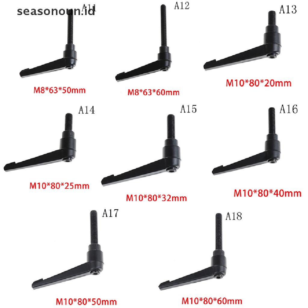 【seasonoun】 M6 M8 M10 Clamping Lever Machinery Adjustable Locking Threaded Handle Knob .