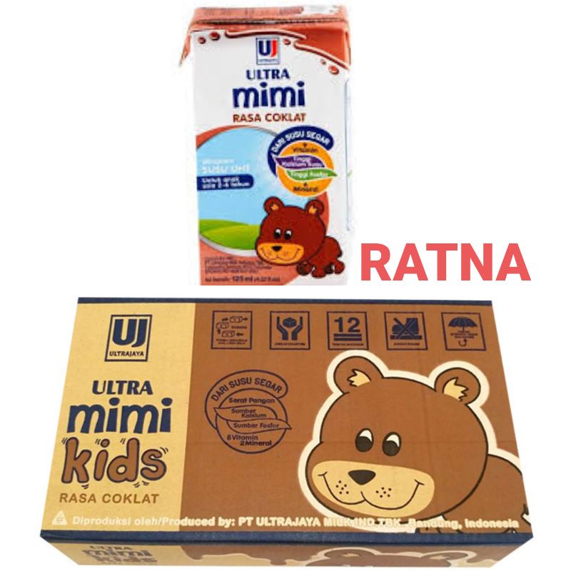 

SUSU UHT ULTRA MIMI KIDS COKELAT 125ml ( 1 Dus Isi 40 Kotak) ULTRA JAYA