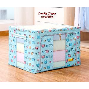 

Dijual kotak besar ritsleting ganda warna biru cartoon Murah