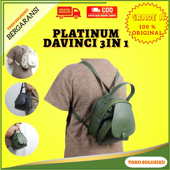 PLATINUM DAVINCI - RANSEL WANITA  - TAS BATAM - TAS WANITA - TAS IMPORT - GROSIR TAS - RANSEL LEB