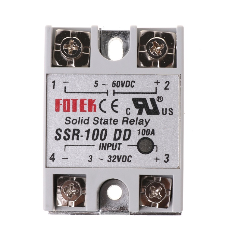 Bt SSR-100 DD Modul Relay Solid State 100A 3-32V Untuk Input DC 5-60V Untuk Output DC