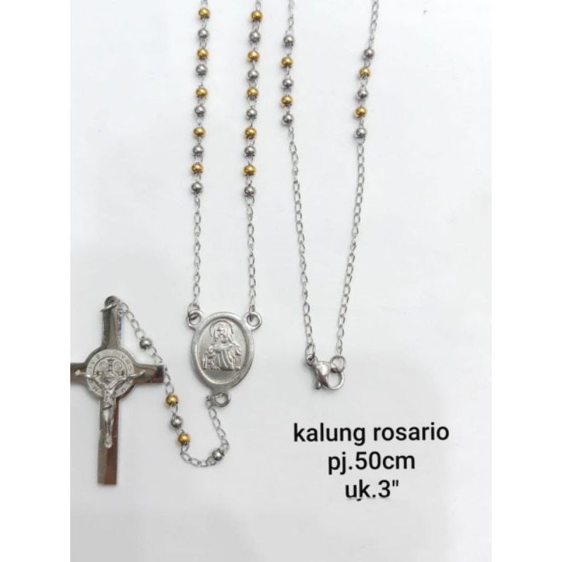 Kalung Rosario Kombinasi Titanium109