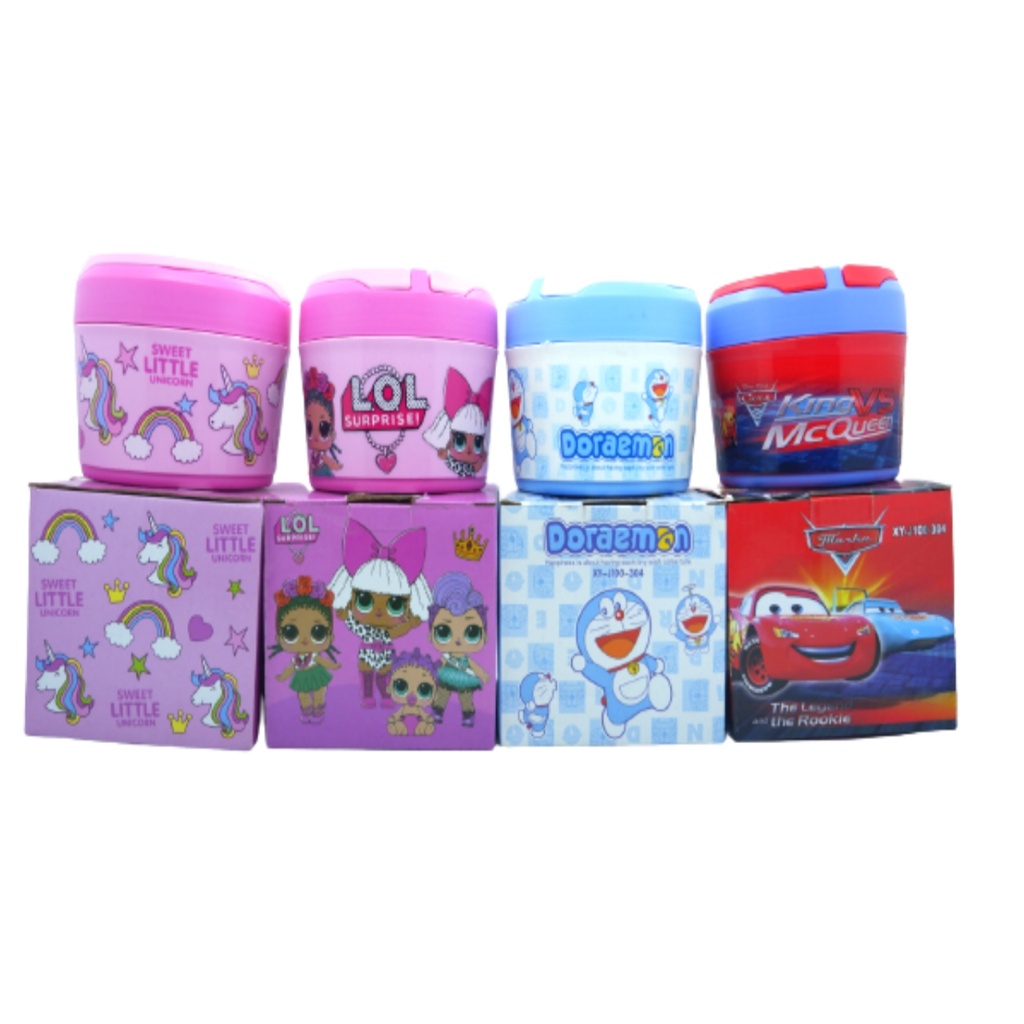 Tempat Makan Kartun Bergambar / Lunch Box (XY-J100-304)  / lunch box stainless anti tumpah ada sendok  / karakter motif / lunch box anak anak