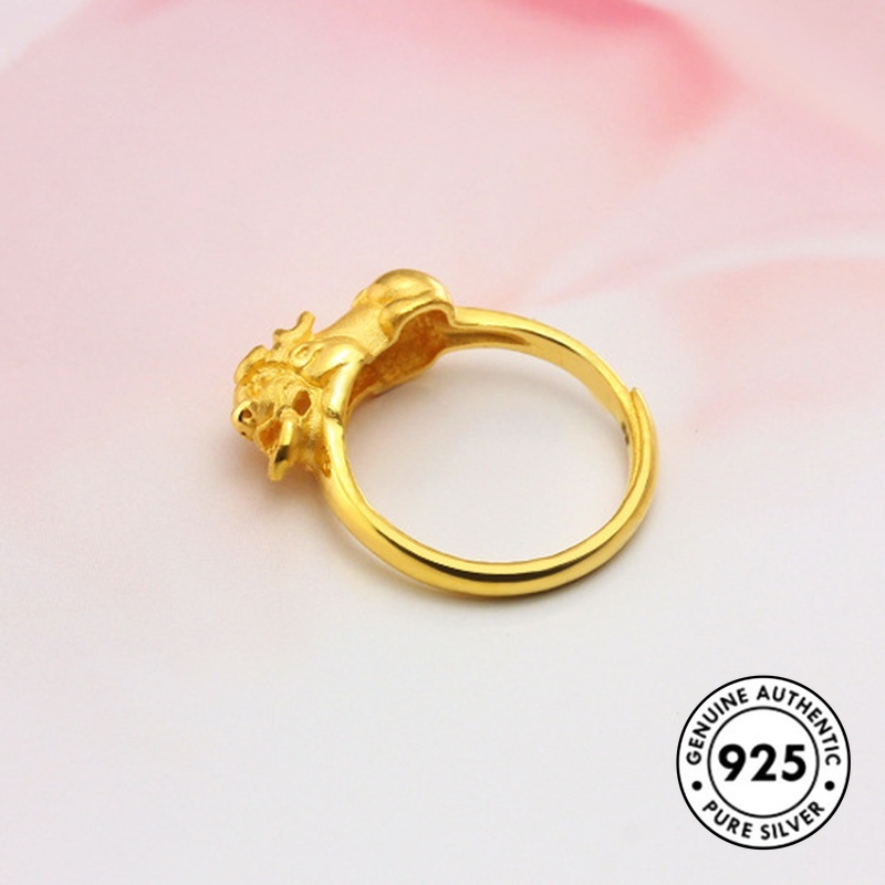 Cincin Model Terbuka Bahan Lapis Emas S925