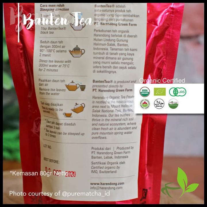 

Teh Hitam Organik Indonesian Organic Black Tea Banten Harendong 80Gr