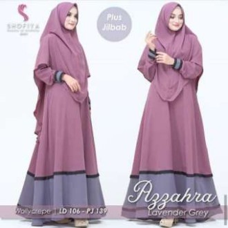 BAJU GAMIS AZZAHRA SYARI SET/ BAYAR DITEMPAT COD/ FREE HIJAB - All Size
