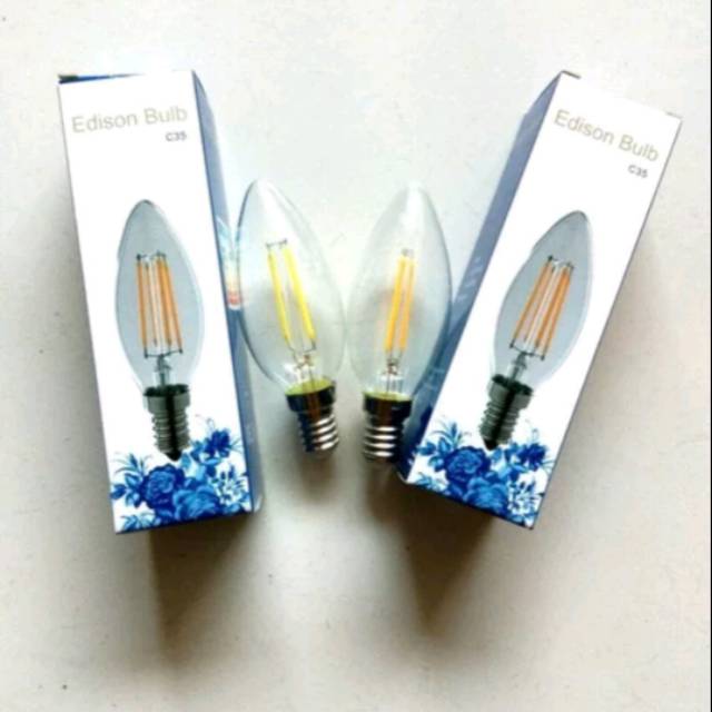 Lampu led 2w 2 watt e14 lampu led filamen jagung candle lilin candel fiting e14 hias cafe caffe e14