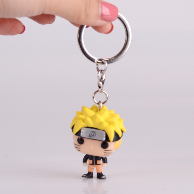 1pc Gantungan Kunci Funko POP Naruto Uzumaki Bahan PVC Untuk Hadiah Anak / Dewasa