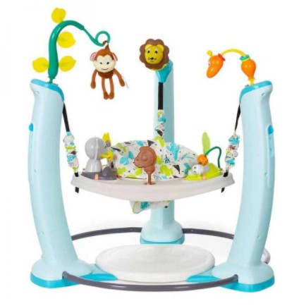 ( INI SEWA BUKAN JUAL )- Evenflo Exersaucer Jump and Learn Jumperoo – Jungle Quest Blue / Green