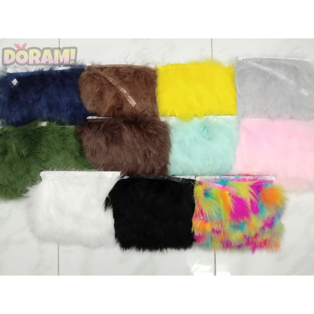 Renda Bulu Halus Turki Panjang Feather 8-10 Cm (Per 50 cm ) / Bulu Turki Feather / Renda Bulu Fluffy
