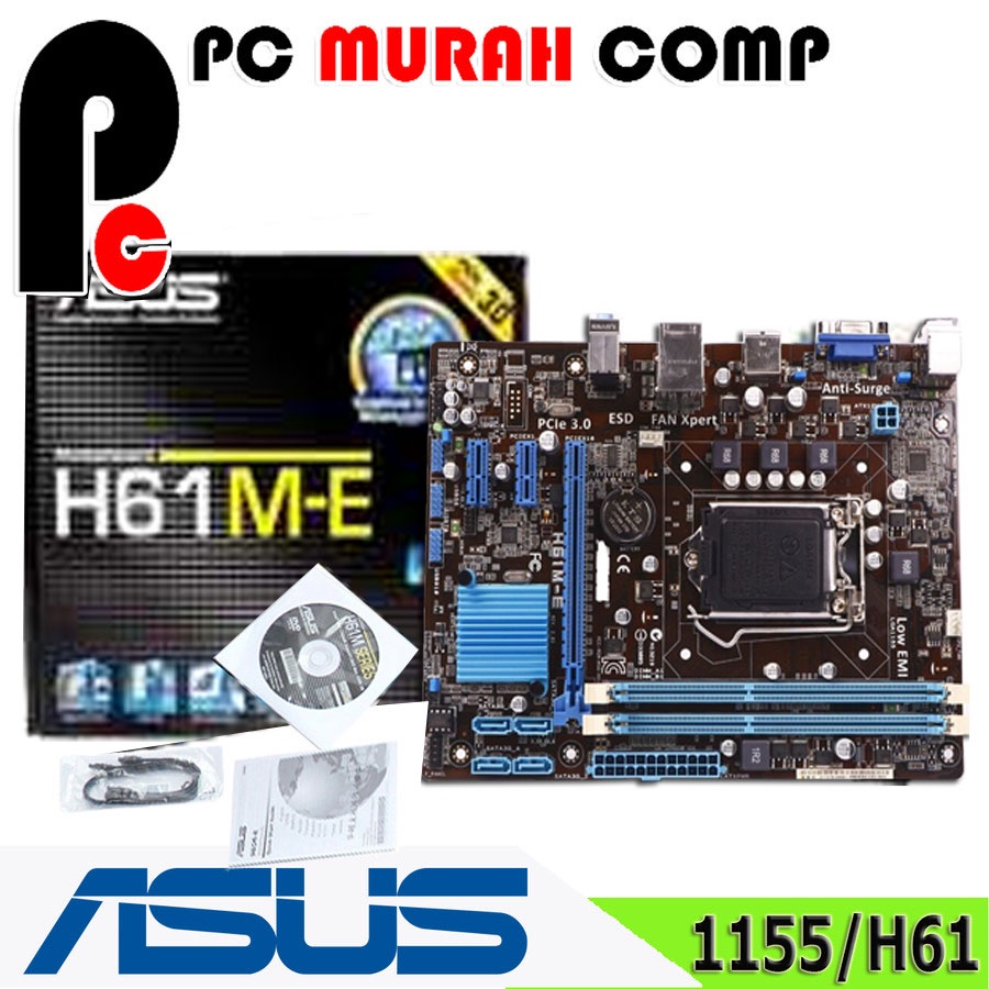 MOBO  LGA 1155 H61 ONBOARD ASUS NEW