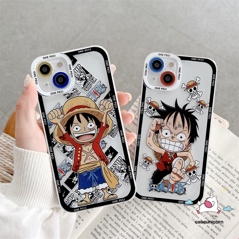 Kartun Luffy Casing Realme 10 6i 8i 8 5 9i 5s 5i 8pro 9 9pro Plus C55 C33 C21Y C25 C25s C12 C25Y C35 C11 C31 C3 C15 C20 C20A C21 Pelindung Lensa Trendy Anime One Piece Soft Case