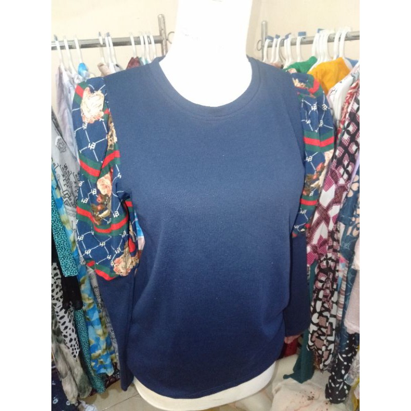 atasan rajut lengan balon