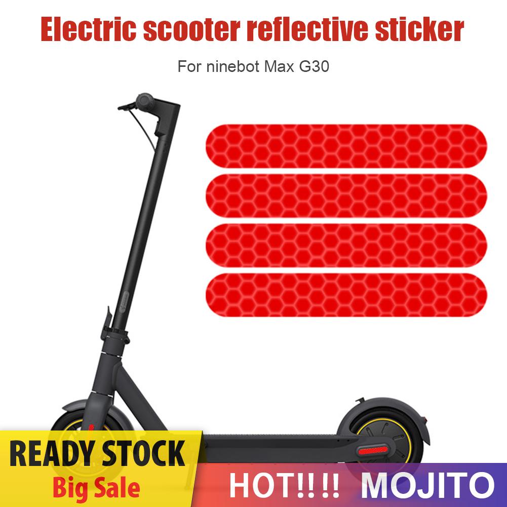 4pcs Stiker Reflektif Untuk Skuter Elektrik Ninebot Max