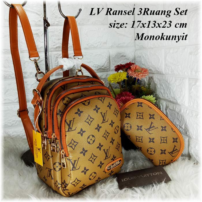 LV Ransel 3Ruang Set