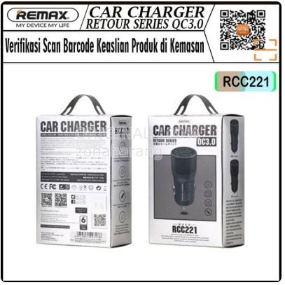 Original REMAX Qualcomm QC3.0 Retour Car Charger Series 2 USB 2.4A