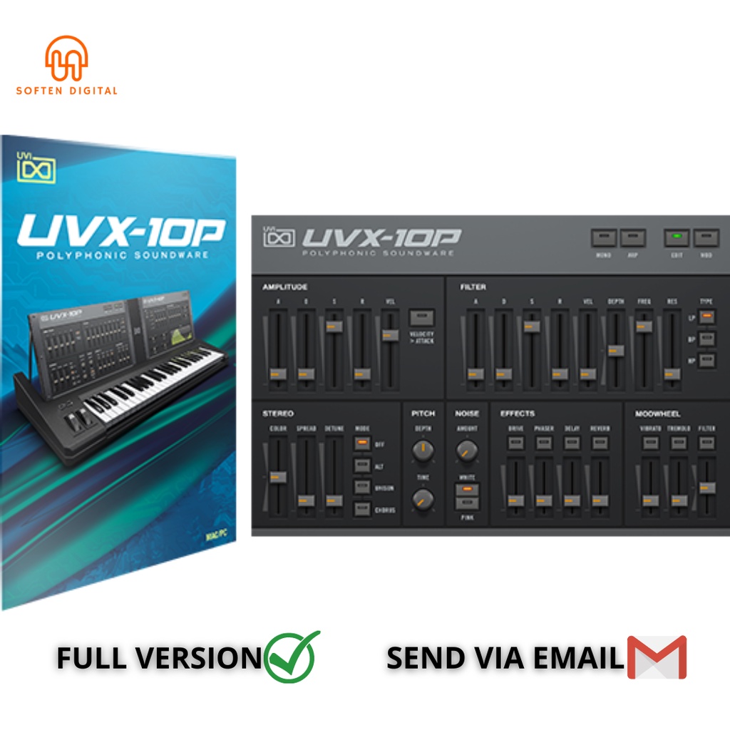 UVI Falcon UVX-10P Soundbank - Japanese 12-voice, 24-oscillator analog synthesizer