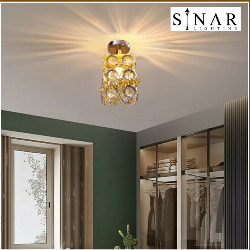 lampu ceiling plafon minimalis kristal 9100 kotak