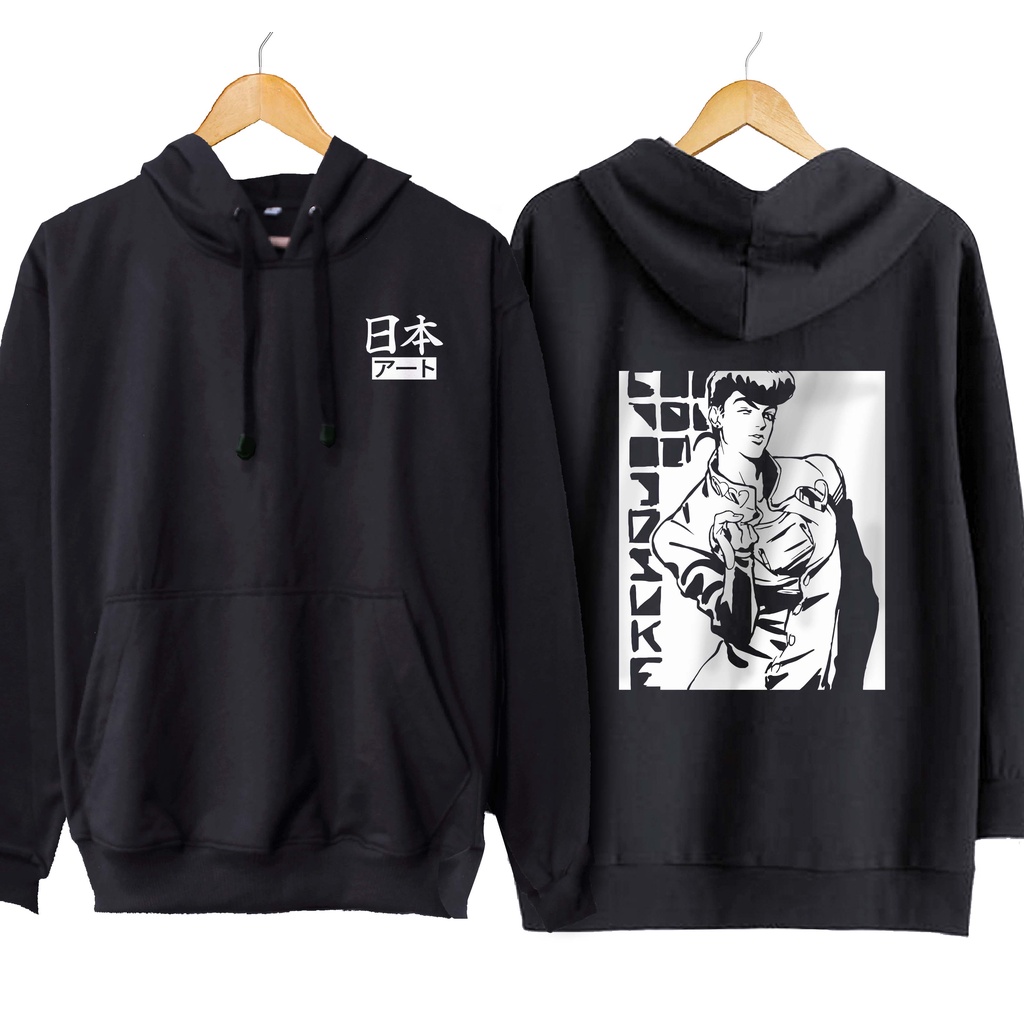 Jaket hoodie jumper anime JOSUKE HIGASHIKATA - JOJO'S BIZARRE material cotton fleece