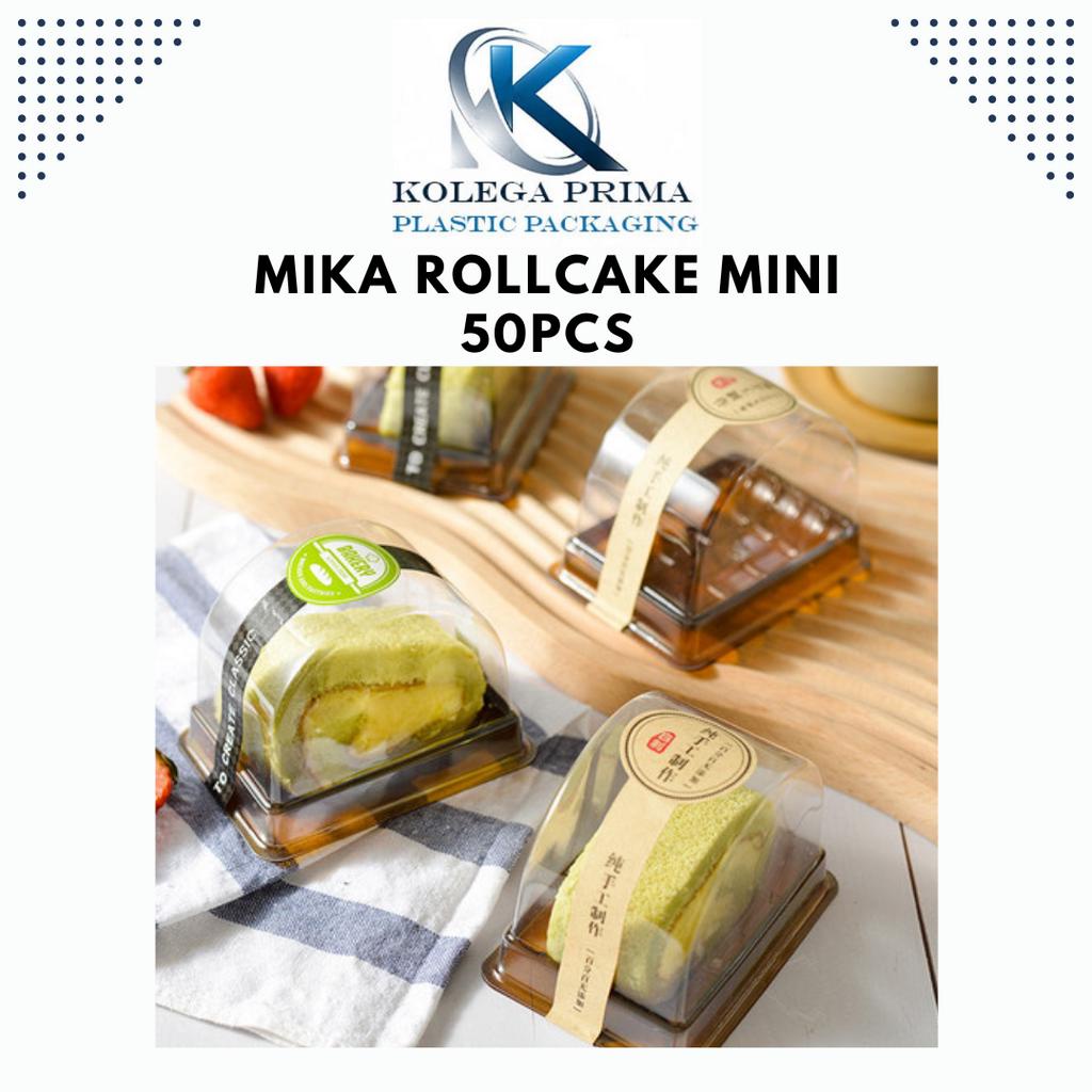 MIKA BOLU GULUNG KOTAK MINI/ TRAY ROLL CAKE MINI ISI 50PCS