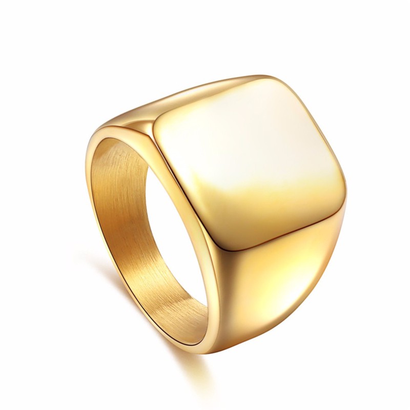 Cincin Pria Titanium Gold Silver Dan Black Premium Anti Karat JCP-001