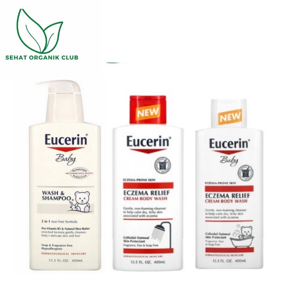 Jual Eucerin Eczema Relief Cream Body Wash Baby ; Eczema Relief Adult