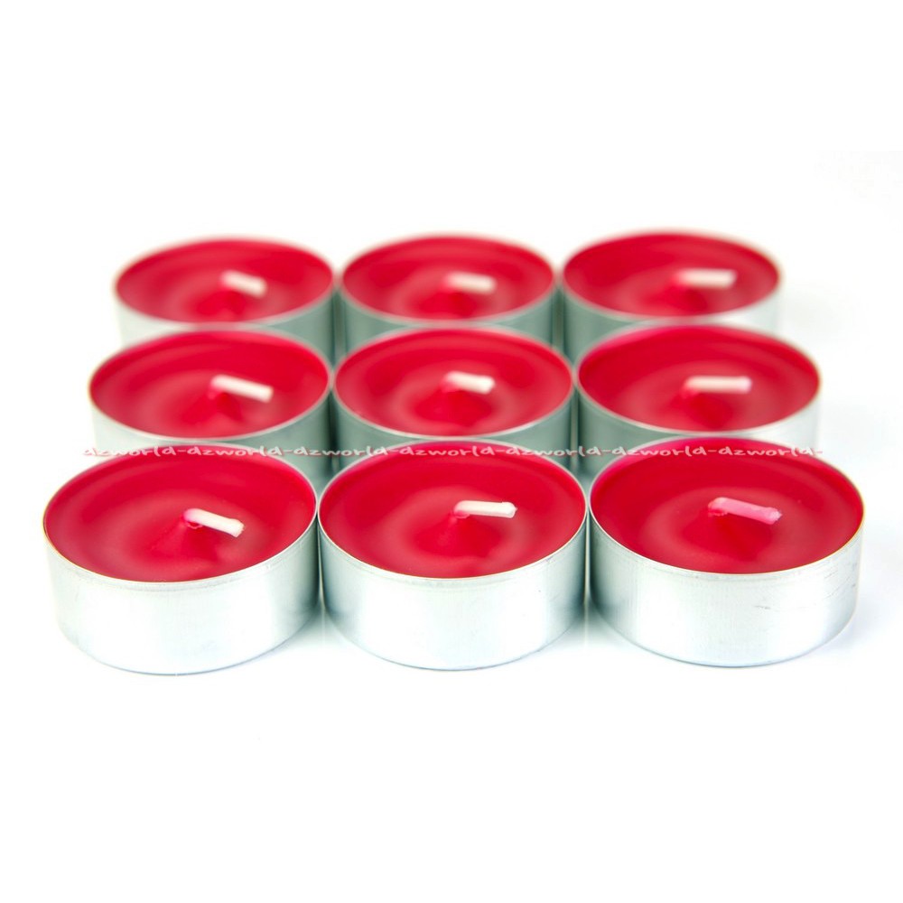 Kris Unscented Red Tealight Candles Lilin Mangkok Warna Merah Candle Kandel Un Scented Tea Light