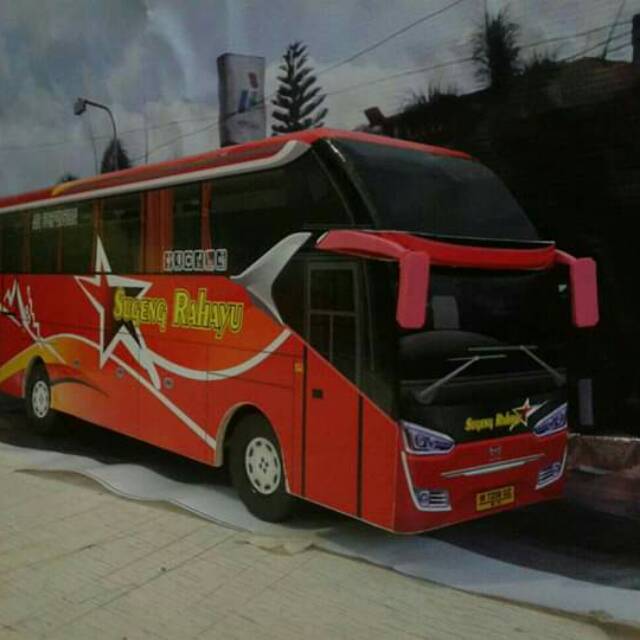 Miniatur bus Sugeng Rahayu