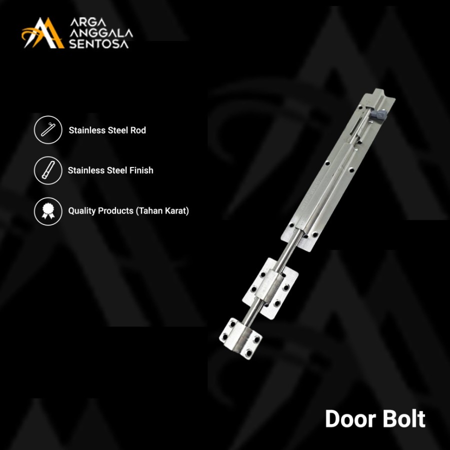 Grendel Slot Pintu Stainless Steel / Door Bolt Stainless 12 Inch