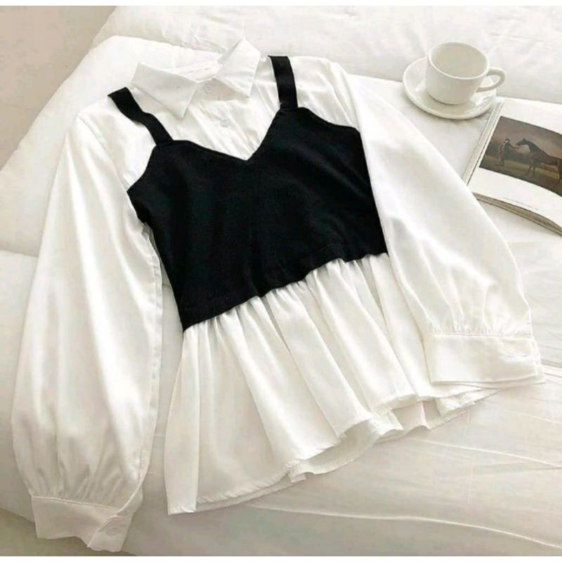 Kem Oversize Lisa HQ / Kemeja Wanita Bangkok / Kemeja Wanita Korea / Kemeja Oversize Korea