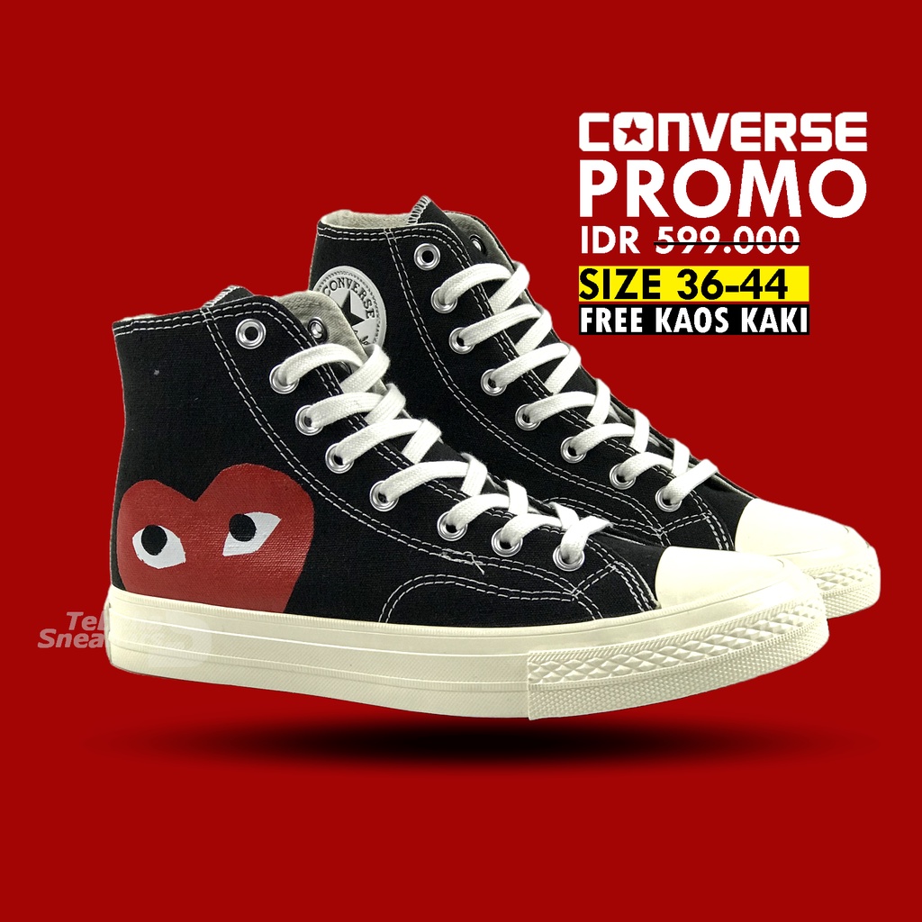 COD SNEAKERS SEPATU PRIA WANITA CONVERSE ALL STAR 70S CT PEACEMINUSONE HIGH BNWB SEKOLAH 100 GRADE O