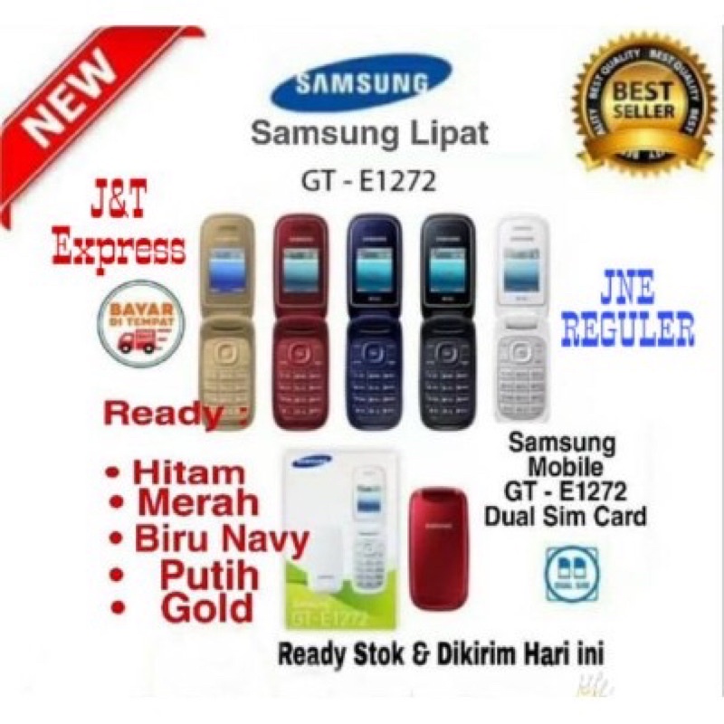 Handphone Samsung Lipat 1272 Merah Putih Hitam