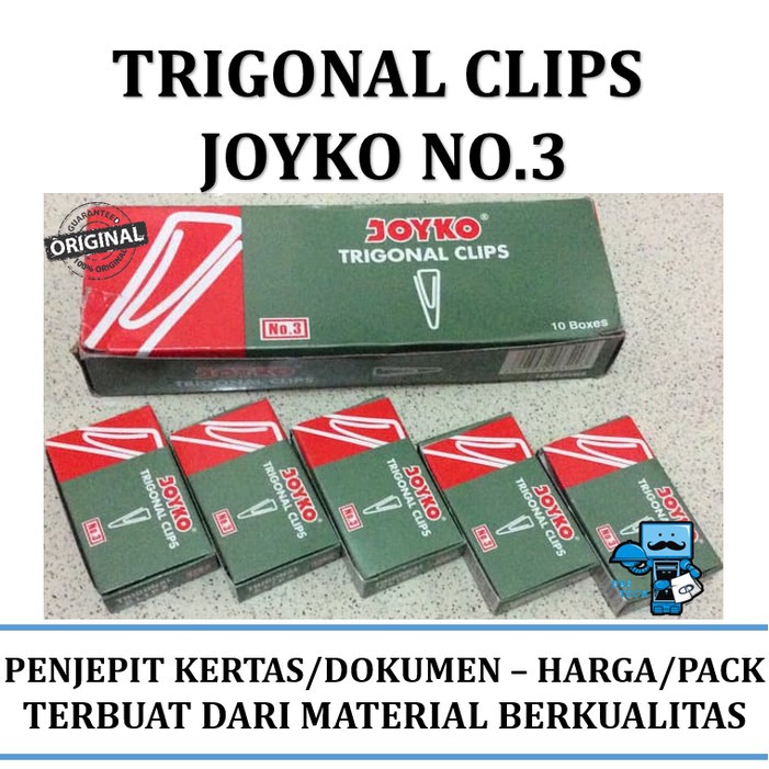

TRIGONAL CLIP JOYKO NO 3 / PENJEPIT KERTAS KLIP GROSIR