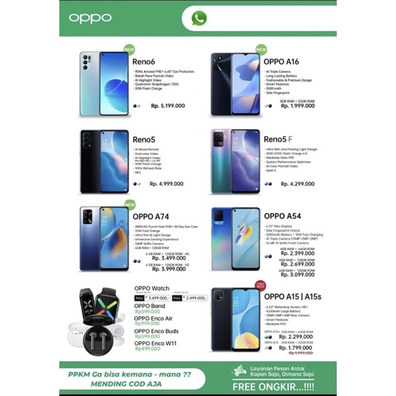 Oppo A54 ram 4gb/64gb 4gb/128gb 6gb/128gb Garansi resmi-1