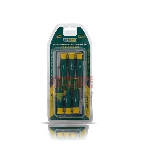 Obeng Jam Set Feibao 6pcs Screwdriver Plus Minus FB3006 Reparasi Tools