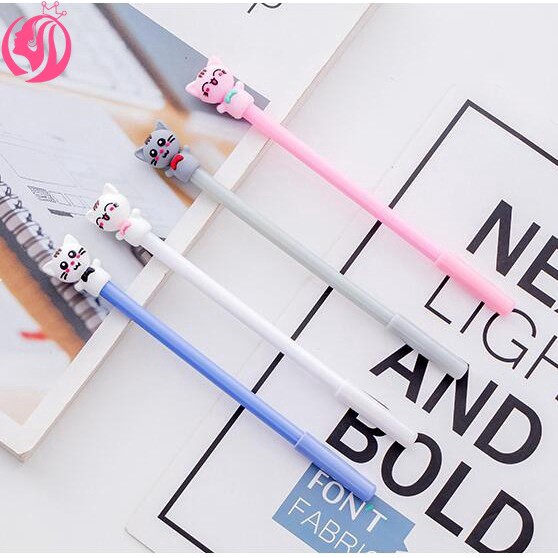 

ALAT TULIS CUTIE [Bayar Di Tempat] Korea Style Black 0.5mm Cute Cat Gel Ink Pen Students School