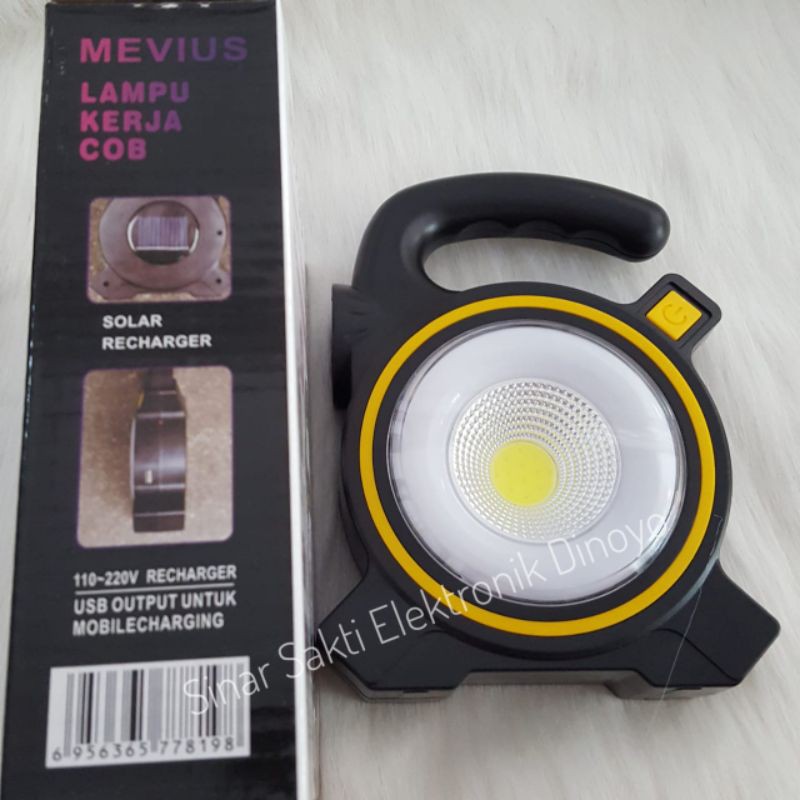 Lampu led emergency COB darurat lampu kerja + senter charge