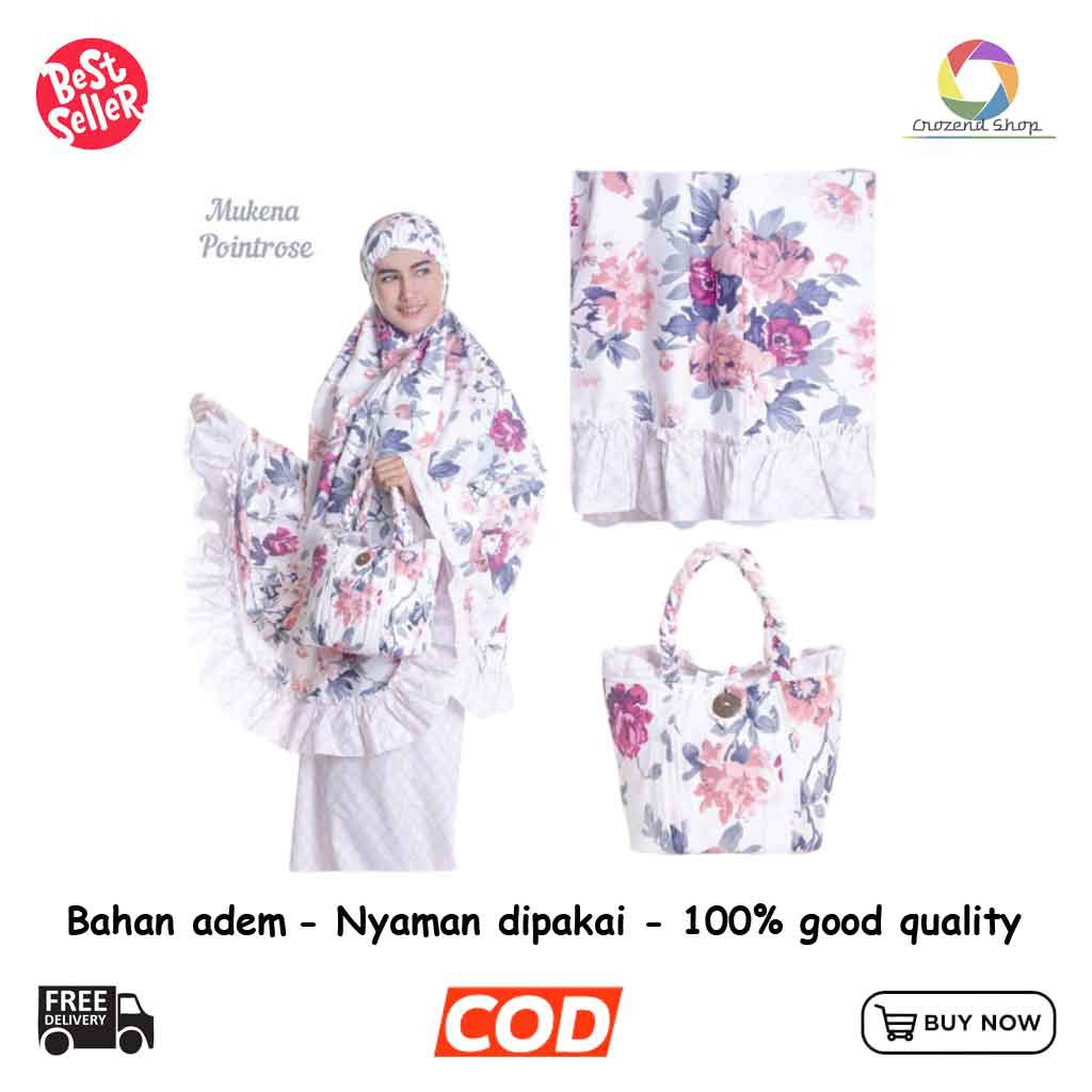 Mukena Katun  Jepang  Dewasa Ori Pinggang Karet Murah Set 