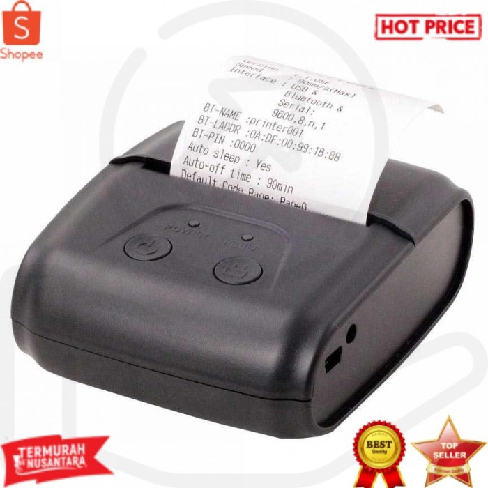 Thermal Printer Xprinter POS Bluetooth 58mm - XP-P200 [Hitam]