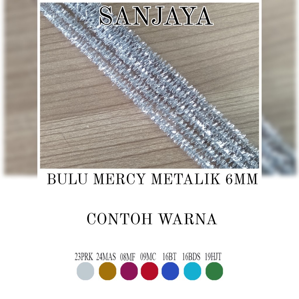 KAWAT BULU / KAWAT BULU MERCY METALIK / PIPE CLEANER / KAWAT KERAJINAN TANGAN WARNA WARNI / MISC BULU MERCY METALIK 6MM